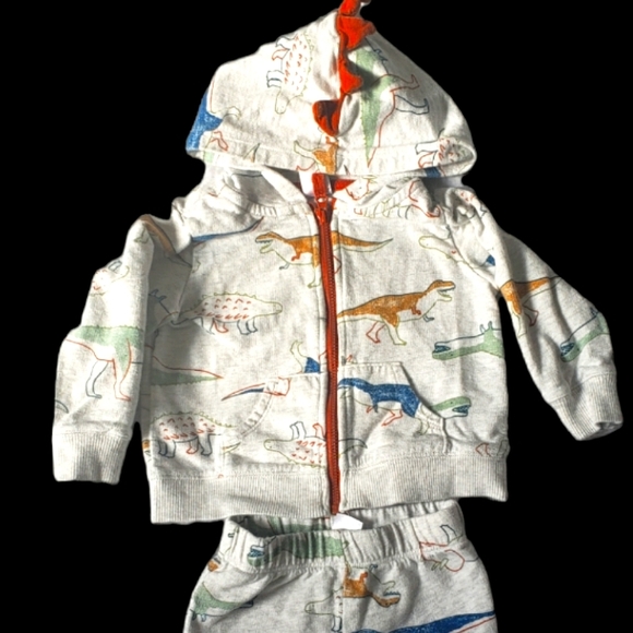2 pieces - Jacket and pants with dinosaurs prints - Picture 1 of 3